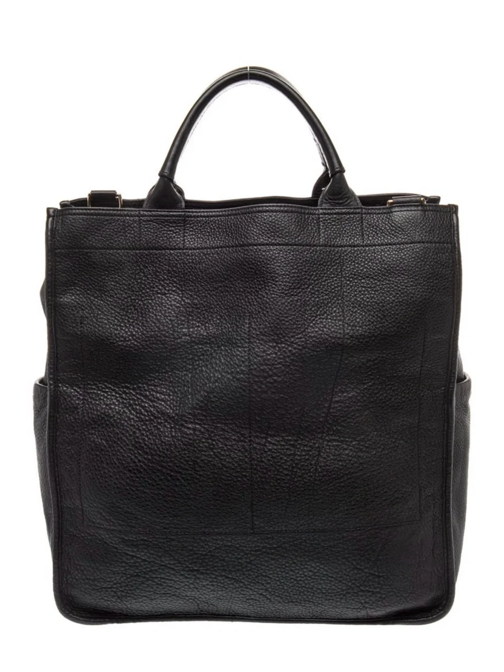 Givenchy Black Pebbled Leather Backpack Tote for Men